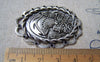 Accessories - 6 Pcs Of Antique Silver Lovely Lace Lady Pendant 39x49mm A1362