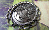 Accessories - 6 Pcs Of Antique Silver Lovely Lace Lady Pendant 39x49mm A1362