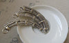 Accessories - 6 Pcs Of Antique Silver Multiple Loops Curved Bar Connectors 14x69mm A6108