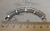 Accessories - 6 Pcs Of Antique Silver Multiple Loops Curved Bar Connectors 14x69mm A6108