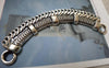 Accessories - 6 Pcs Of Antique Silver Multiple Loops Curved Bar Connectors 14x69mm A6108