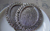 Accessories - 6 Pcs Of Antique Silver Oval Cameo Base Pendants Tray Match 30x40mm Cabochon A3556
