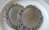 Accessories - 6 Pcs Of Antique Silver Oval Cameo Base Pendants Tray Match 30x40mm Cabochon A7026