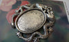 Accessories - 6 Pcs Of Antique Silver Oval Cameo Base Settings Match 18x25mm Cabochon A7473