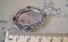 Accessories - 6 Pcs Of Antique Silver Oval Cameo Base Settings Pendant Match 18x25mm Cabochon A5428
