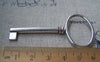 Accessories - 6 Pcs Of Antique Silver Oval Skeleton Key Charms Pendants 30x64mm A1250