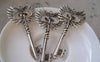 Accessories - 6 Pcs Of Antique Silver Owl Key Pendants Charms 28x56mm A1842