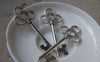 Accessories - 6 Pcs Of Antique Silver Plum Flower Skeleton Key Pendants Charms 23x54mm A1232