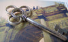 Accessories - 6 Pcs Of Antique Silver Plum Flower Skeleton Key Pendants Charms 23x54mm A1232