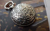 Accessories - 6 Pcs Of Antique Silver Pocket Watch Round Base Pendants Match 19.5mm Cabochon A6674