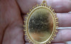 Accessories - 6 Pcs Of Gold Tone Oval Cameo Base Settings Match 30x40mm Cabochon A6092