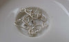 Accessories - 6 Pcs Of Matte Silver Brass Swirly Flower Charms 12x24mm A6675