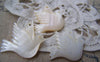 Accessories - 6 Pcs Of Natural Shell Dove Pigeon Bird Charms 20x25mm A2763