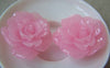 Accessories - 6 Pcs Of Resin Jelly Pink Flower Cameo Cabochon 37mm A609