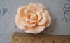 Accessories - 6 Pcs Of Resin Light Yellow Flower Cameo Cabochon 37mm A601