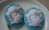 Accessories - 6 Pcs Of Resin Oval Cat Cameo Cabochon Blue 28x37mm A2932