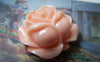 Accessories - 6 Pcs Of Resin Pink Rose Flower Cameo Cabochon 26mm A4861