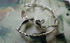 Accessories - 6 Pcs Of Silver Tone Brass Hummingbird Oval Ring Pendants Charms 25x26mm A6593