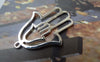 Accessories - 6 Pcs Of Silver Tone Filigree Hand Charms 21x31mm A6702