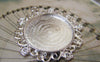 Accessories - 6 Pcs Of Silver Tone Round Cameo Base Settings Match 30mm Cab A5193