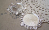 Accessories - 6 Pcs Of Silver Tone Round Cameo Base Settings Match 30mm Cab A5193