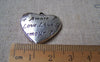 Accessories - 6 Pcs Of Tibetan Silver Love Heart Charms Pendants 25x26mm A1377