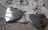 Accessories - 6 Pcs Of Tibetan Silver Love Heart Charms Pendants 25x26mm A1377
