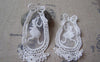 Accessories - 6 Pcs Of White Filigree Floral Princess Cotton Lace Doily 35x78mm A5010