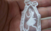 Accessories - 6 Pcs Of White Filigree Floral Princess Cotton Lace Doily 35x78mm A5010