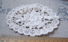Accessories - 6 Pcs Oval Doily Beige Cream Color Filigree Floral Cotton Lace 48x70mm Set Of 10 Pcs A4849