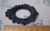 Accessories - 6 Pcs Resin Black Filigree Oval Cameo Cabochon Base Match 30x40mm A4090
