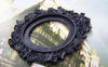 Accessories - 6 Pcs Resin Black Filigree Oval Cameo Cabochon Base Match 30x40mm A4090