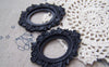 Accessories - 6 Pcs Resin Black Filigree Oval Cameo Cabochon Base Match 30x40mm A4090