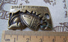 Accessories - 6 Pcs Shield Pendants Antique Bronze Charms 25x38mm A522