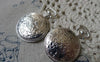 Accessories - 6 Pcs Shiny Silver Pocket Watch Round Base Pendants Match 20mm Cabochon A6585