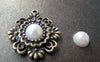 Accessories - 60 Pcs Of Resin Pearl White Round Cameo Cabochons 8mm A2795