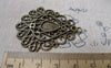Accessories - 8 Pcs Antique Bronze Filigree Drop Chandelier Earring Pendants Charms 36x47mm A6731