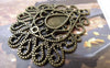 Accessories - 8 Pcs Antique Bronze Filigree Drop Chandelier Earring Pendants Charms 36x47mm A6731
