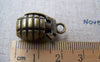 Accessories - 8 Pcs Of Antique Bronze Grenade Charms Pendants 23mm A1434