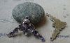Accessories - 8 Pcs Of Antique Silver Flower Connector Charms Three Loops 28x40mm A5520
