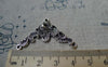 Accessories - 8 Pcs Of Antique Silver Flower Connector Charms Three Loops 28x40mm A5520