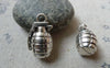 Accessories - 8 Pcs Of Antique Silver Grenade Charms Pendants 23mm A6279