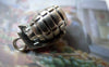 Accessories - 8 Pcs Of Antique Silver Grenade Charms Pendants 23mm A6279