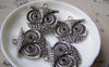 Accessories - 8 Pcs Of Antique Silver Lovely Owl Head Charms 31x31mm A1840