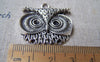 Accessories - 8 Pcs Of Antique Silver Lovely Owl Head Charms 31x31mm A1840