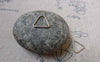 Accessories - 80 Pcs Of Silvery Gray Nickel Tone Triangle Jump Ring Pinch Bail 10x10mm A6066