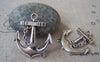 Accessories - Anchor Charms Antique Silver Charms 25x28mm Set Of 10 Pcs A1480