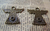 Accessories - Angel Pendants Antique Bronze Lovely Charms 34.5x35.5mm Set Of 10 Pcs A1479