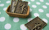 Accessories - Angel Pendants Rectangular Cupid Antique Bronze Charms 21x31mm Set Of 10 Pcs A3703