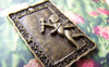 Accessories - Angel Pendants Rectangular Cupid Antique Bronze Charms 21x31mm Set Of 10 Pcs A3703